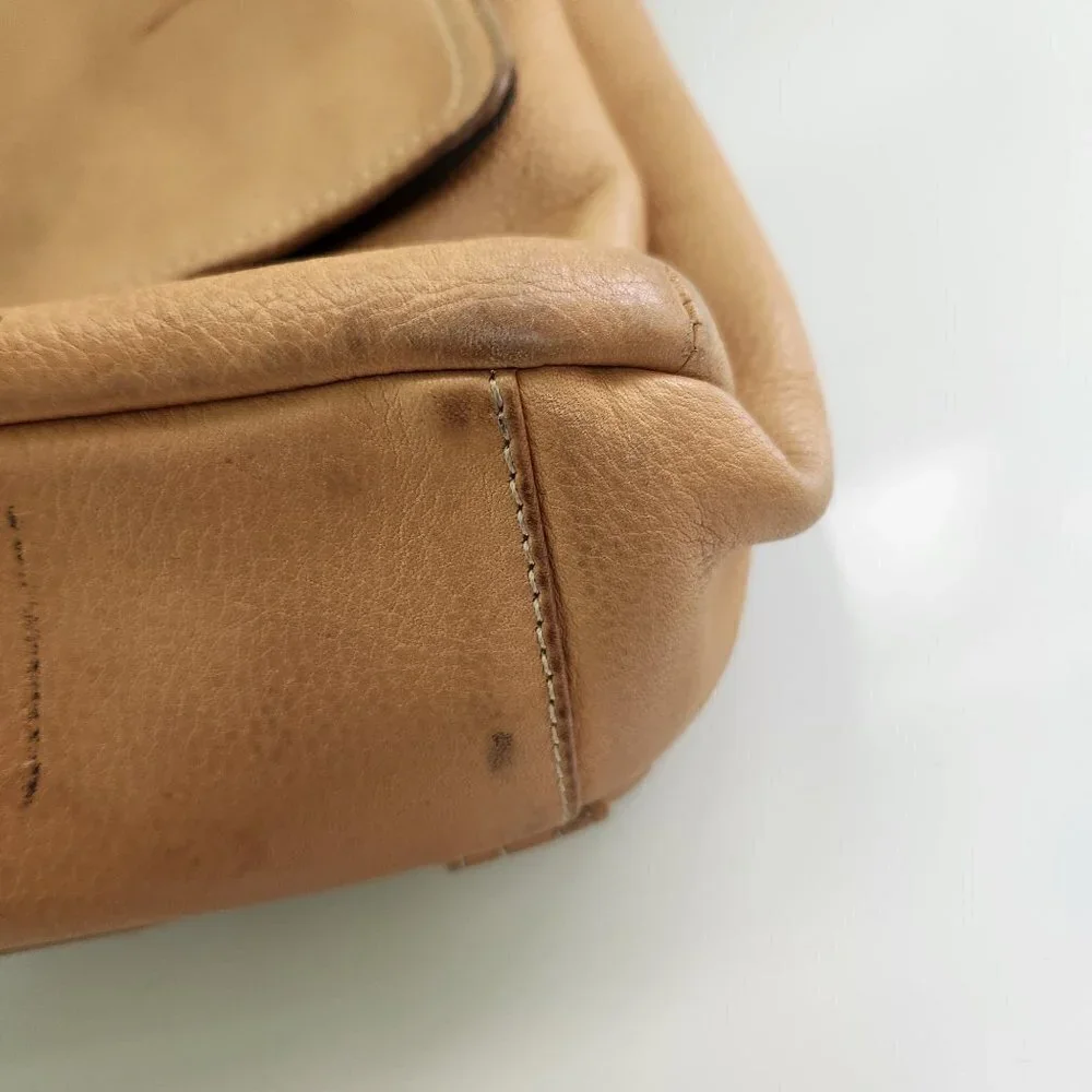 Tignanello Vintage Pebbled Leather Tan Backpack
